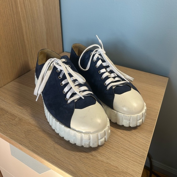 Men’s Exclusive Hermes Blue Suede Trainers EU 44 US 10.5 - Picture 2 of 6